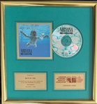 Nirvana: Butch Vig Personally Owned & Signed Canadian Record Award for "Nevermind" (Beckett/BAS)