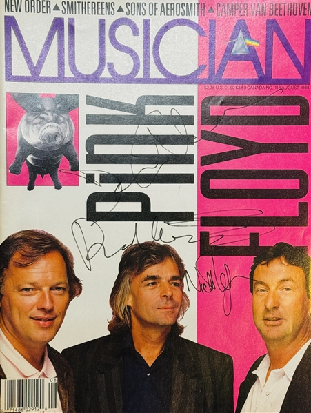 Pink Floyd Group Signature Set with Gilmour, Waters, Mason & Wright (JSA & Epperson/REAL LOA)