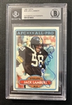 1980 Topps #280 Steelers Jack Lambert Signed  Trading Card (Beckett/BAS Encapsulated)