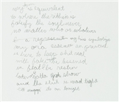 Kanye West It’s On Tonight Handwritten Lyrics (Tracks LTD)
