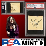 Exceptionally Rare: Janis Joplin Signed Concert Ticket Stub (PSA Graded Mint 9) (PSA Encapsulated)