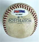 Corey Seager Signed & Game Used OML Baseball from 10-6-17 Game vs. Diamondbacks (PSA & MLB Holo)