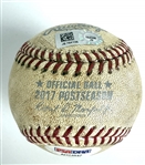 Corey Seager Signed & Game Used OML Baseball from 10-6-17 Game vs. Diamondbacks (PSA & MLB Holo)