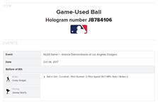 Corey Seager Signed & Game Used OML Baseball from 10-6-17 Game vs. Diamondbacks (PSA & MLB Holo)