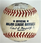 Kyle Schwarber Signed & Game Used 2024 OML Baseball Pitched to Schwarber! & Hit for a Double (7 RBI Game!)(PSA/DNA & MLB)