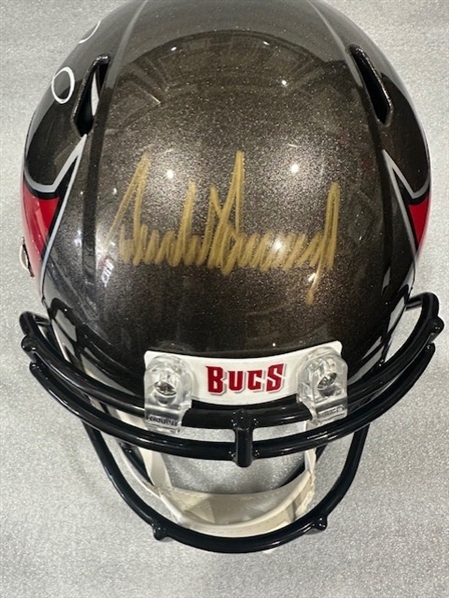 Donald Trump & Tom Brady Signed Buccaneers Helmet (JSA & Fanatics)