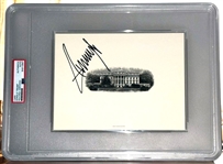 Donald Trump RARE Signed White House Engraving Card (PSA/DNA)