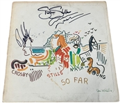 CSN: Fully Group Signed "So Far" Album Cover (3 Sigs)(Beckett/BAS LOA)(Epperson/REAL LOA)