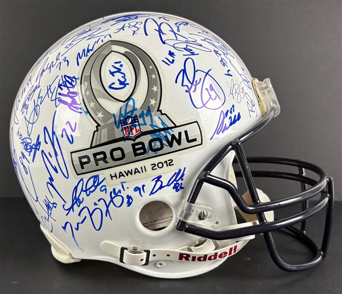 2012 NFL Pro Bowl Team Signed Helmet – 66 Autographs – Beckett 