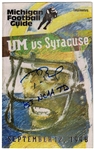 Tom Brady signed Michigan vs. Syracuse Program Inscribed "First College Touchdown 9-12-98" (Fanatics & Beckett)