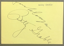 Vintage Betty Grable & Katharine Cornell Signed 3" x 4 3/8" Segment (Third Party Guaranteed)