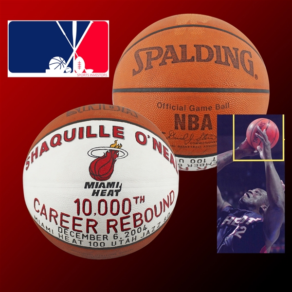 Shaquille ONeal Game Used & PHOTO-MATCHED Game Ball from 10,000th Career Rebound Game - Direct from Shaqs Personal Collection! (Sports Investors LOA, Shaq LOA & Beckett/BAS)