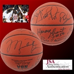 1991-92 NBA Champions Chicago Bulls Team-Signed (12 Signatures) Spalding NBA Leather Basketball - Featuring Jordan, Pippen, Grant, etc. (JSA LOA)