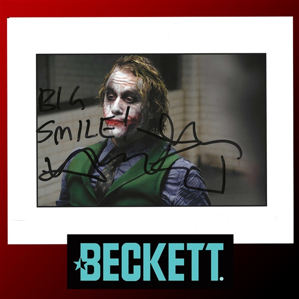 Insanely Rare Heath Ledger Warner Bros/DC Comics Fully Licensed “Dark Knight” 8 x 10 Photograph with Incredible "Big Smile" Inscription & Stunning Autograph! (Beckett/BAS)