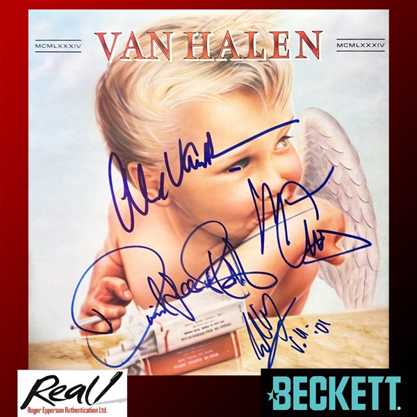 Van Halen Group Signed 1984 Record Album with All 4 Members (Beckett/BAS & Epperson/REAL LOAs)