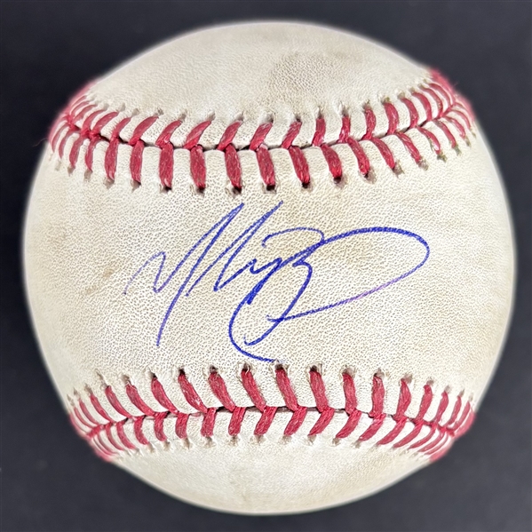 Mookie Betts Signed & Game Used OML Baseball :: Hit for a Single by Betts 5-20-2024 LAD vs AZ (MLB Authentication & PSA/DNA)