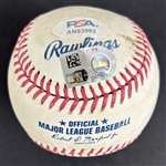 Mookie Betts Signed & Game Used OML Baseball :: Hit for a Single by Betts 5-20-2024 LAD vs AZ (MLB Authentication & PSA/DNA)