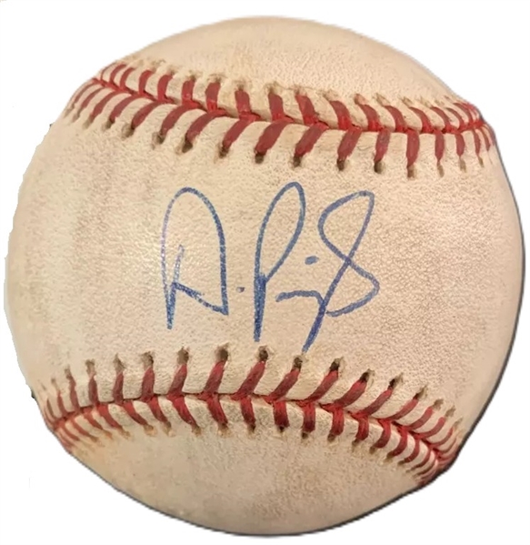 Albert Pujols Rookie-Era Signed & Game Used OML Selig Baseball (JSA)
