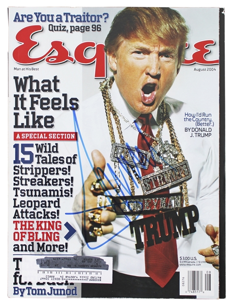 Donald J. Trump Signed 2004 Esquire Magazine (JSA)
