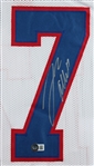 Buffalo Bills: Josh Allen Signed White Pro Style Framed Jersey (Beckett/BAS Witnessed) 
