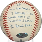 Rod Carew Signed & Inscribed OML Baseball w/ 18 Stats! (Reggie Jackson & Third Party Guaranteed)