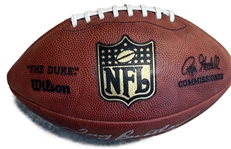 Terry Bradshaw Signed Stat NFL Leather Football w/ HOF 89, 12 & Super Bowl Champs 74/75/78/79 Inscriptions! (Third Party Guaranteed)