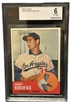 1963 Topps #210 Sandy Koufax - Beckett/BVG 6
