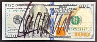 Donald Trump Signed $100 Bill (Beckett/BAS LOA)