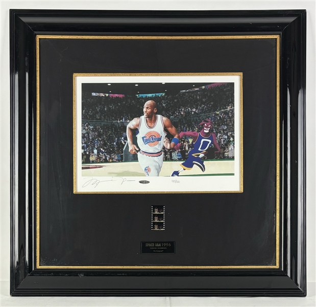 Michael Jordan Signed Ltd. Ed. Space Jam Senigraph Framed w/ Movie Film Clip (UDA/Hollywood Archives COA)(PSA/DNA LOA)