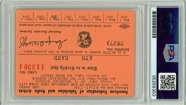 RARE Ayn Rand Signed 1974-75 AFTRA Membership Card w/ Gem Mint 10 Auto! (PSA/DNA Encapsulated)