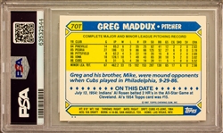 1987 Topps Traded #70T Greg Maddux Signed Rookie Trading Card w/ Gem Mint 10 Auto! (PSA Encapsulated)