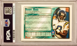 1998 Bowman #182 Rookie Randy Moss Signed Trading Card w/ Mint 9 and Gem Mint 10 Grades!  (PSA Encapsulated)