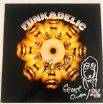 FUNKADELIC: George Clinton Signed S/T  Album with Sketch (JSA) (John Brennan Collection)