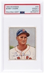 1950 Bowman #43 Bobby Doerr Signed Trading Card - PSA 2 Auto 9