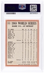 1969 Topps World Series Game 4 #165 Lou Brock Signed Trading Card - PSA NM 7 Auto 10