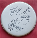 Van Halen Group Signed Drumhead (4/Sigs) (Beckett/BAS) 