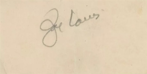 Joe Louis Vintage Signed 3.5" x 2" Album Page (Third Party Guaranteed)