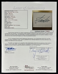 Stan Lee Signed 3.25 x 4.25 Page w/ Gold Matting (JSA LOA)