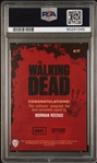 2011 The Walking Dead Season 1 Autographs #A17 Norman Reedus (Daryl Dixon) Rookie Card - PSA MINT 9 Auto (PSA Encapsulated)