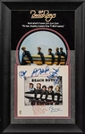 The Beach Boys: Group Signed Album Cover in Framed Display (5 Sigs)(Beckett/BAS LOA)