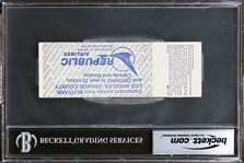 Lakers Magic Johnson Triple Double Signed 1981 Ticket Stub Auto 10! (Beckett/BAS Encapsulated)