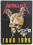 Metallica Group Signed Damage Inc 1986 Tour Program with Cliff Burton! (Beckett/BAS)