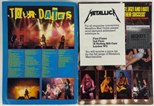 Metallica Group Signed Damage Inc 1986 Tour Program with Cliff Burton! (Beckett/BAS)