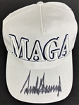Donald Trump Signed White "MAGA" Cap (JSA)