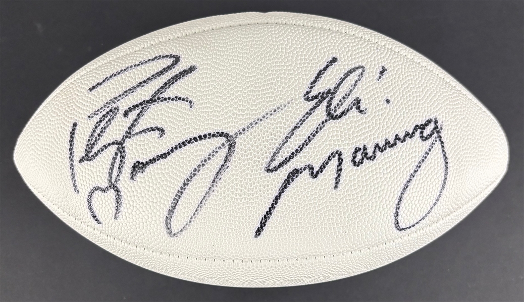  Peyton Manning and Eli Manning Signed NFL Football (JSA)