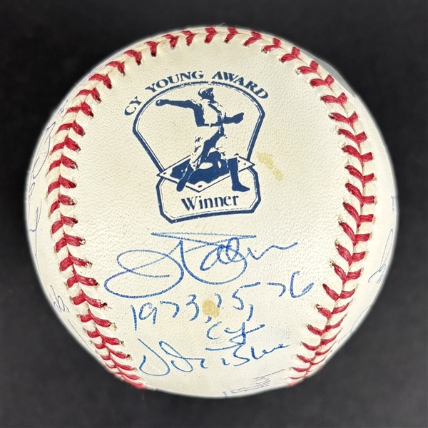 Cy Young Award Winners Multi-Signed Baseball – 12 Signatures (JSA)