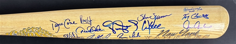 1999 World Champion NY Yankees Team Signed Cooperstown Bat (24/Sigs) (JSA) 