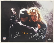 Michael Keaton and Kim Basinger Dual Signed 11x14 Photograph(Official Pix)(Celebrity Authentic)(Beckett/BAS) 