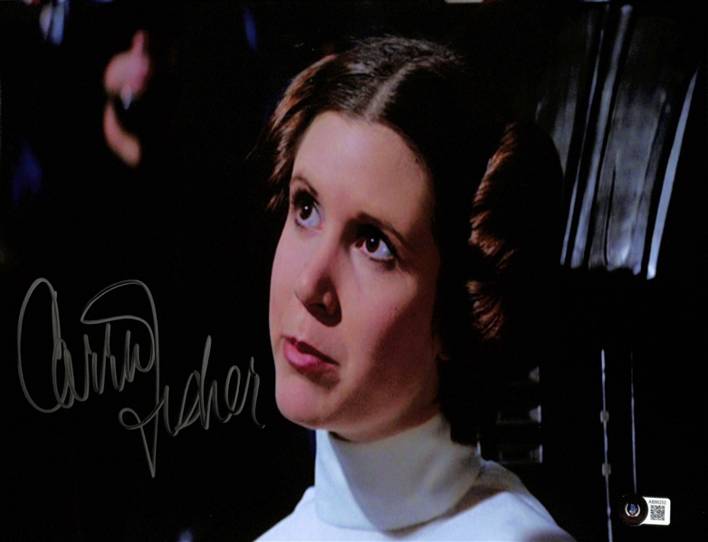 Star Wars: Carrie Fisher Signed 11" x 14" Photo (Beckett/BAS LOA) (Grad Collection)