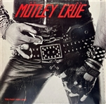 Motley Crue Group Signed Too Fast For Love Original Debut Record Album with Choice Signatures (4 Sigs)(Beckett/BAS LOA)